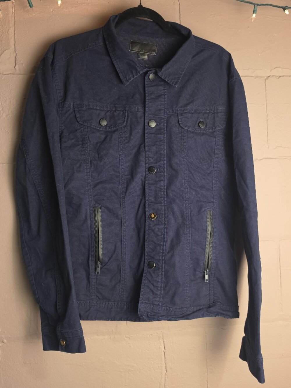 📌 Craft + Flow Navy Trucker Jacket XL - Picture 3 of 9